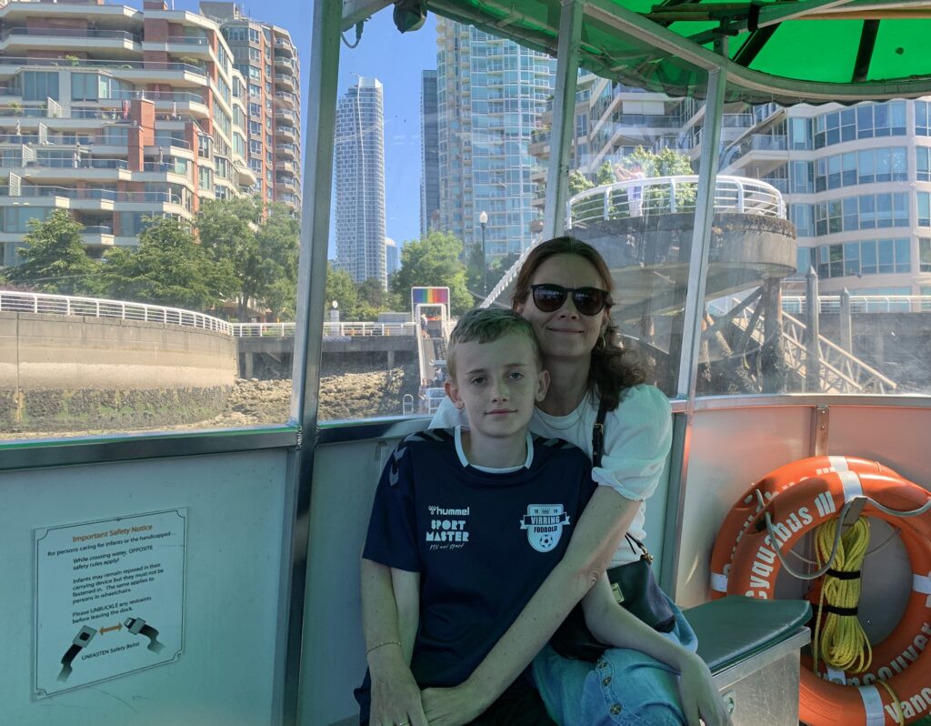 Taking the aquabus back to downtown