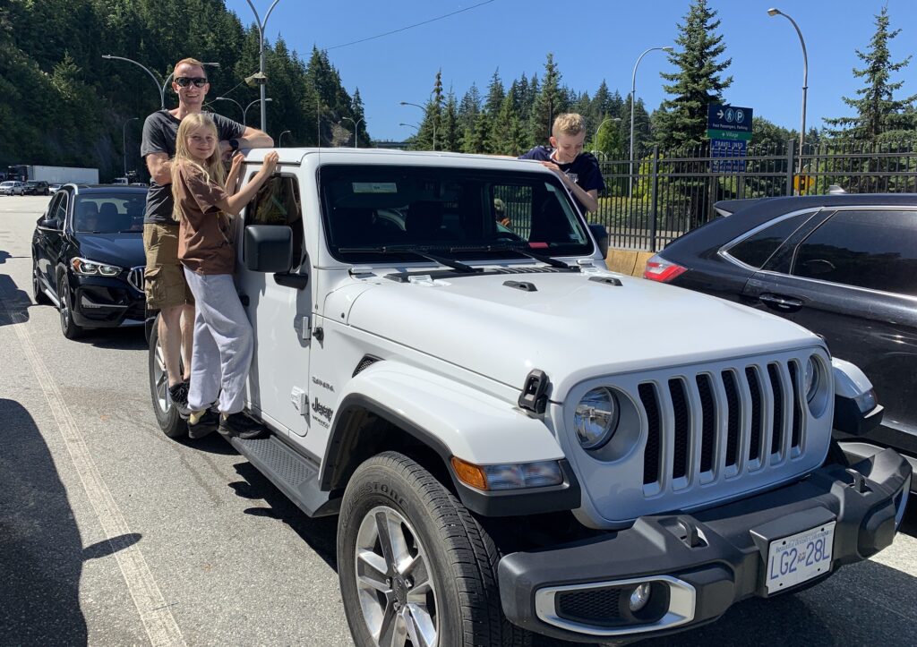 We really loved that big white jeep