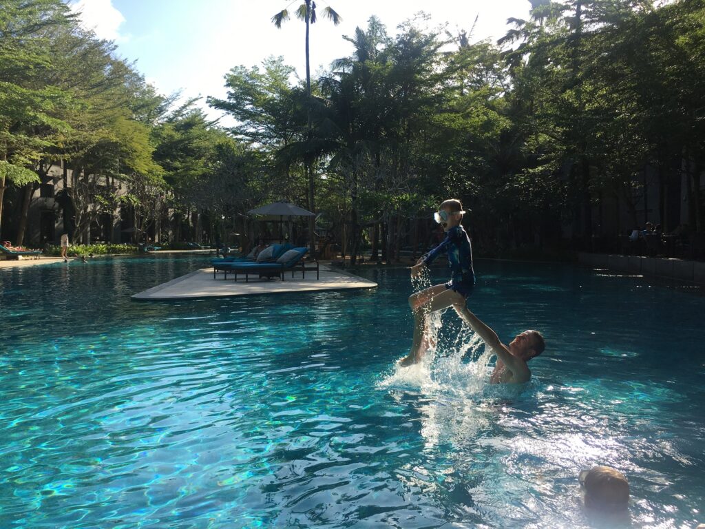 A lot of room to play in the pool at Marriott Courtyard in Nusa Dua