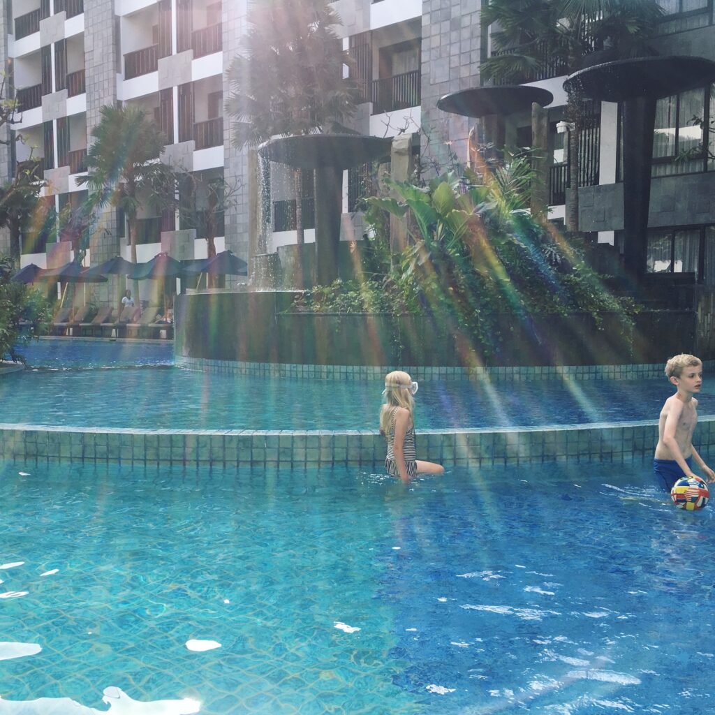 Afternoon sun at Courtyard Marriott in Seminyak
