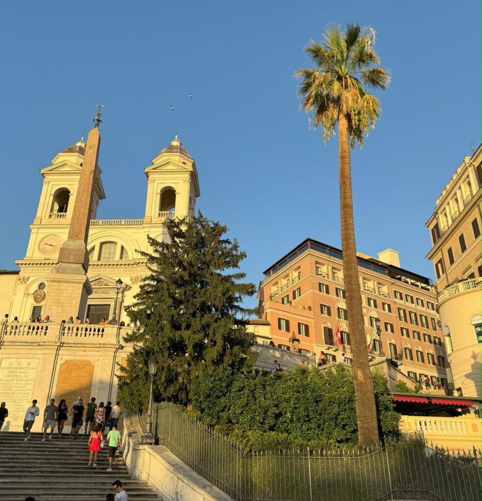 The golden hour at the Spanish steps